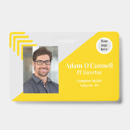 Design simples personalizável Crachá de ID de empr