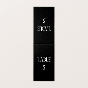 Design Simples Preto e Branco - Número da Mesa