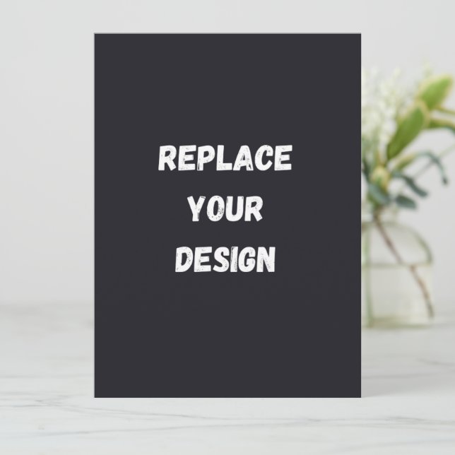 Design simples preto personalizado Adicionar Foto  (Em pé/Frente)