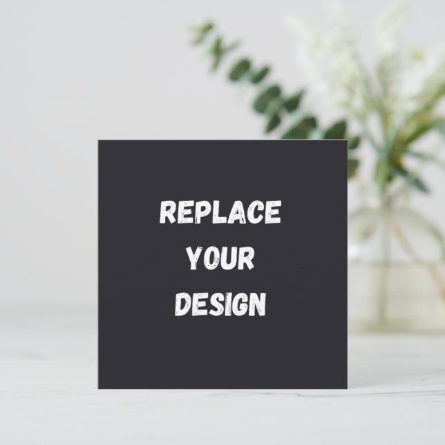 Design simples preto personalizado Adicionar Foto  (Em pé/Frente)