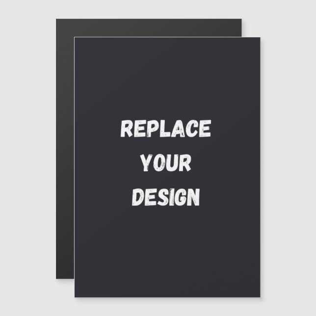 Design simples preto personalizado Adicionar Foto  (Frente/Verso)