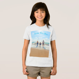 Design sua própria camisa fotográfica com texto pe