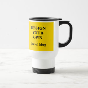 Design sua própria Caneca de viagem - Amarelo e b