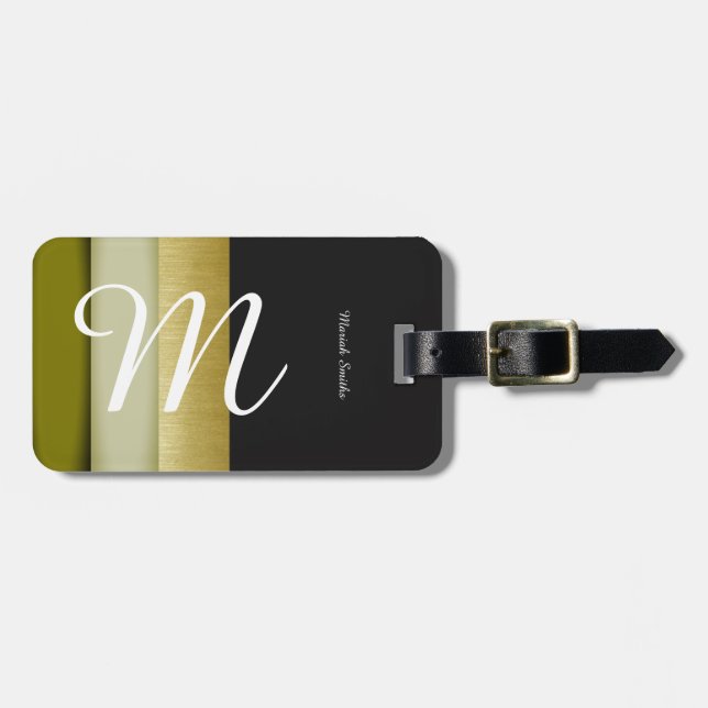 design sua própria etiqueta de bagagem com nome e  (Frente Horizontal)