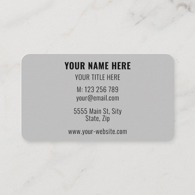 Design suas próprias Cartões de visitas personaliz (Verso)