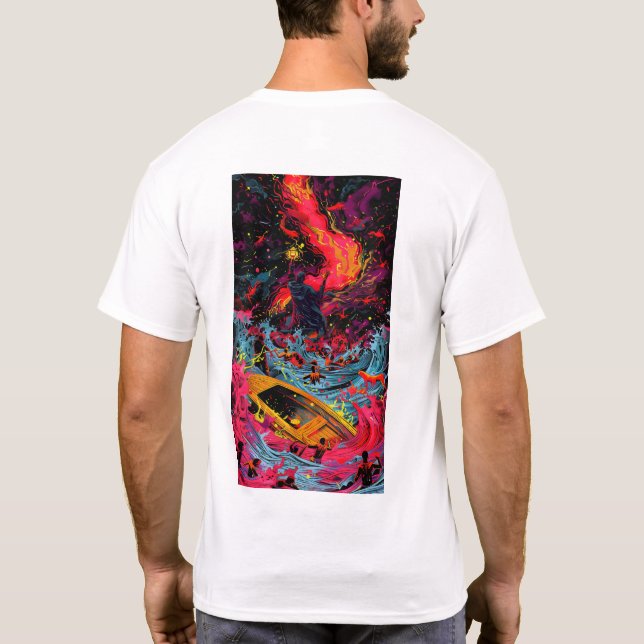 Design T-Shirt com casco simples - Adventur náutic (Verso)
