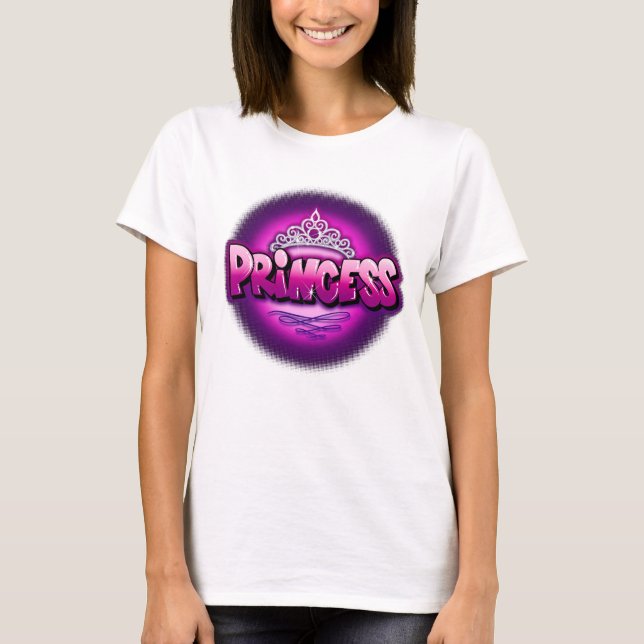 Design T-Shirt da princesa de escova personalizada (Frente)
