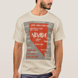 Design T-Shirt do mapa de Nevada