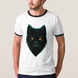 Design T-Shirt Mystic Neon Wolf