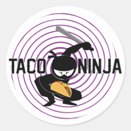 Design Taco Ninja - Adesivos redondos clássicos