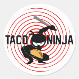 Design Taco Ninja - Adesivos redondos clássicos