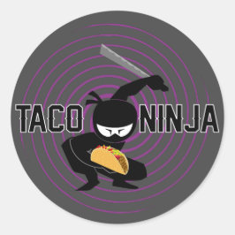 Design Taco Ninja - Adesivos redondos clássicos