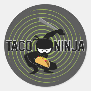 Design Taco Ninja - Adesivos redondos clássicos