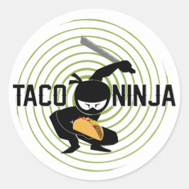 Design Taco Ninja - Adesivos redondos clássicos