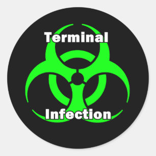 Design terminal da etiqueta da infecção
