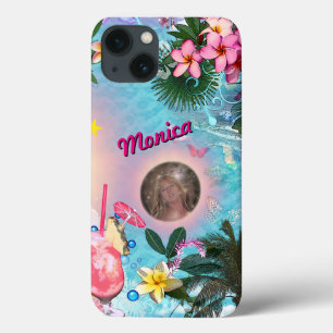 Design Tropical com seu nome e foto, Case-Mate i
