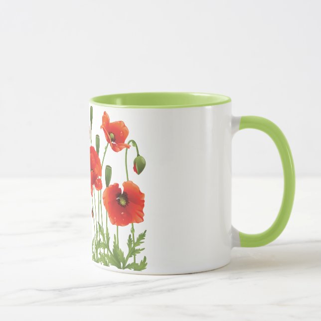 Design ucraniano vermelho da caneca de café das (Direita)