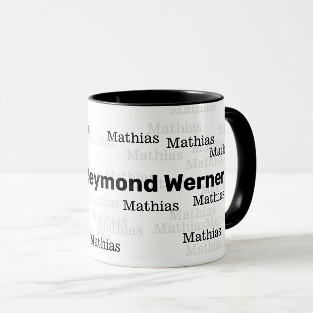 design uma boa caneca com seu próprio nome. (Frente Esquerda)