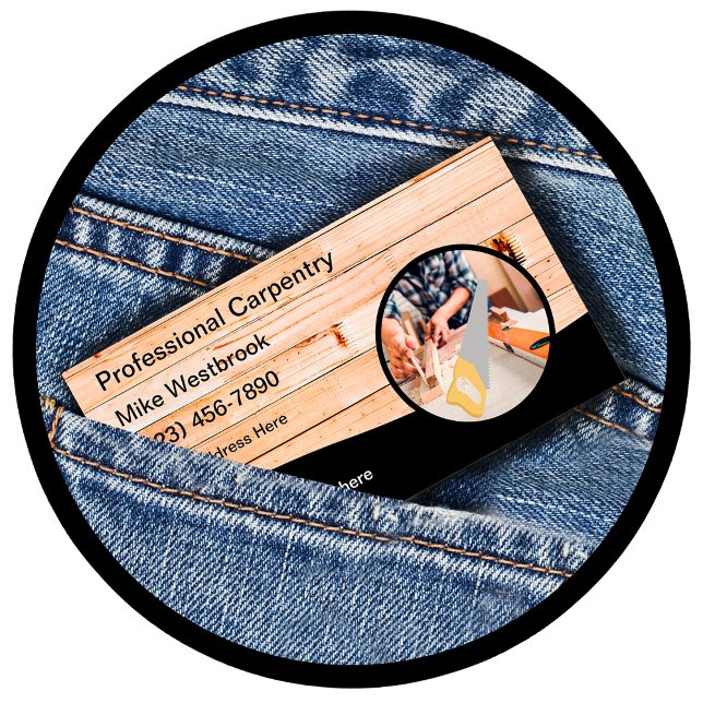 Design único para Cartões de visitas de carpinteir (Criador carregado)
