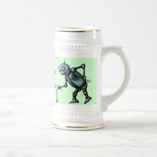 Design velho engraçado da caneca de cerveja do