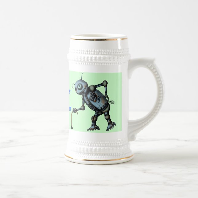 Design velho engraçado da caneca de cerveja do (Direita)