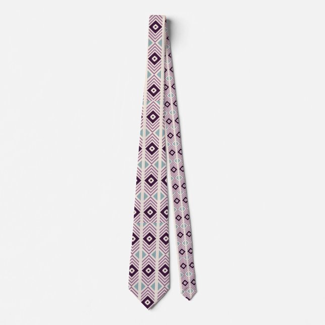 Designer de Diamante Roxo Gravata Masculina (Frente)