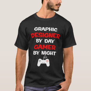 Designer gráfico pelo Gamer do dia pelo t-shirt d
