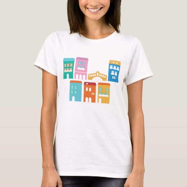 Designers t-shirt com casas de órgãos (Frente)