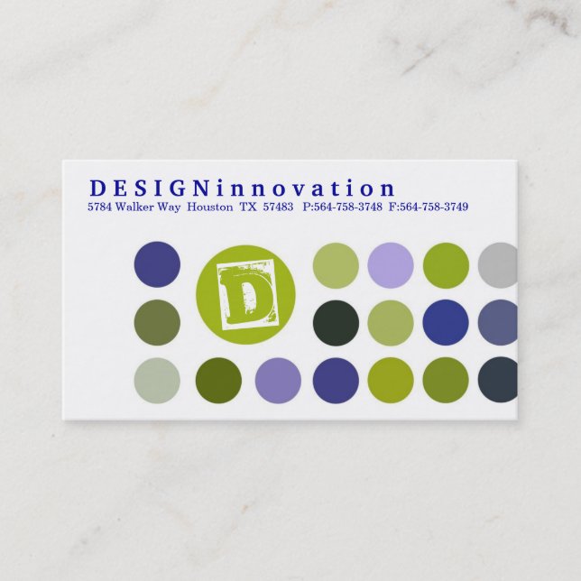 DESIGNInnovation [Azul] Cartões de visitas (Frente)