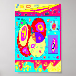 designs bonito de cor doce em um poster