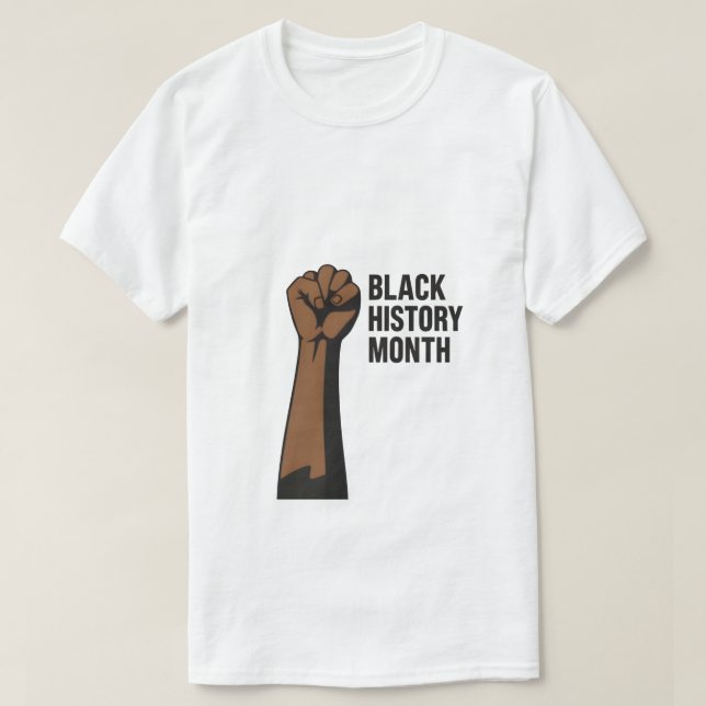 Designs de Camisa T Mês de História Negra Negra (Frente do Design)