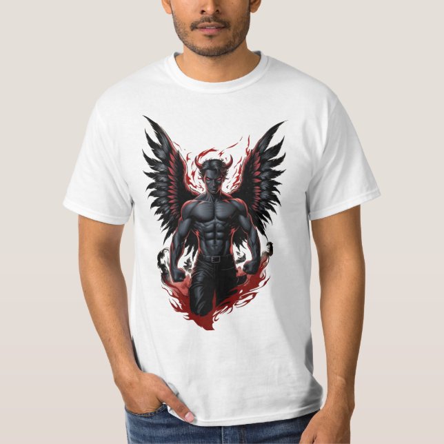 Designs de Camisas de Batalha do Diabo Angel (Frente)