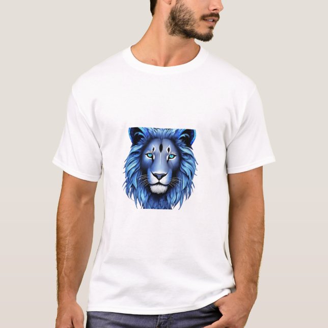 Designs de camisetas de leão geométrico majestosos (Frente)