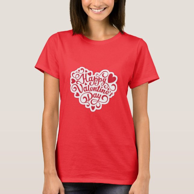 Designs de T-Shirt Casal do Trendy Happy Namorados (Frente)