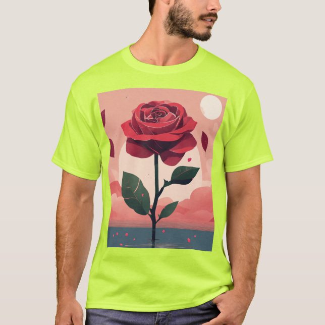 Designs Elegantes Minimalistas De Camisas Rosa (Frente)