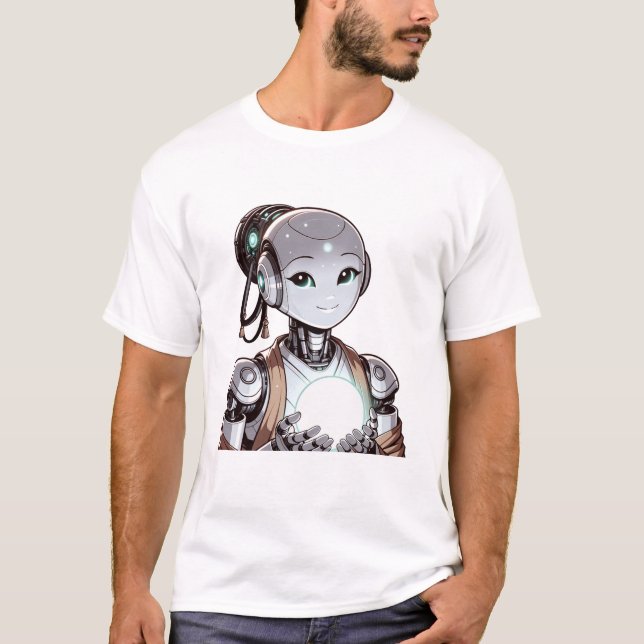 Designs Futuralistas Robôs De Camisa (Frente)