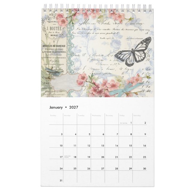 designs hellosusan Calendário de 12 Meses 2026 (Jan 2027)
