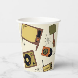 Designs retrorais de registros, T.V., e muito mais