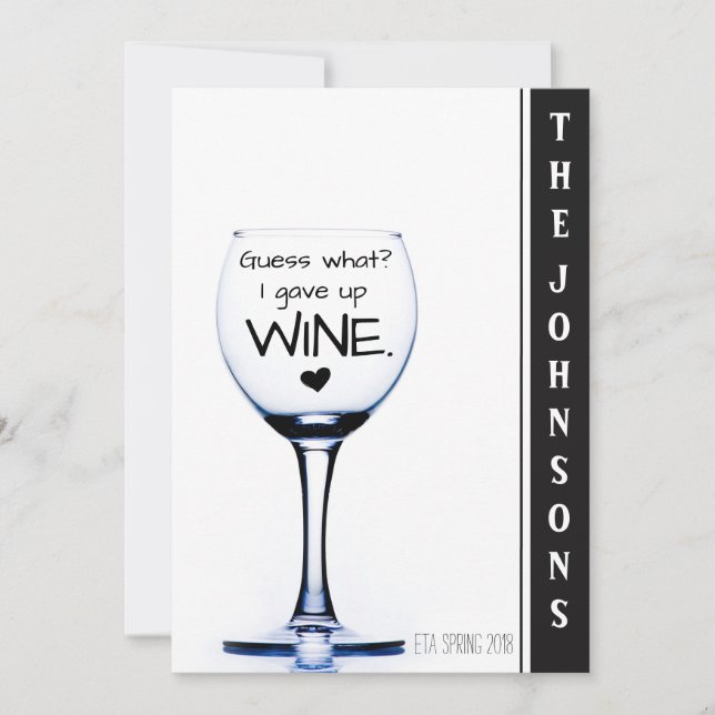 Desisti De Um Anúncio De Gravidez Engraçado De Vin (Frente)