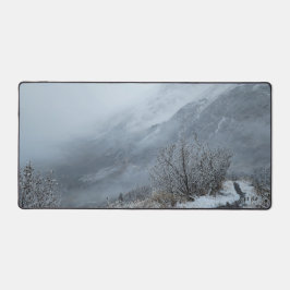 Deskmat de Trilha Tranquila Coberta por Neve
