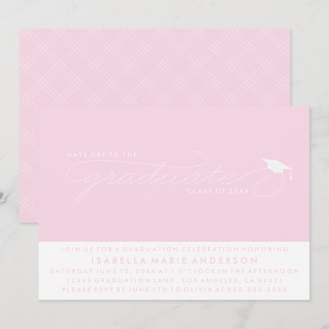 DESLIGAR AO FORMANDO | CONVITE DE GRADUAÇÃO (Frente/Verso)