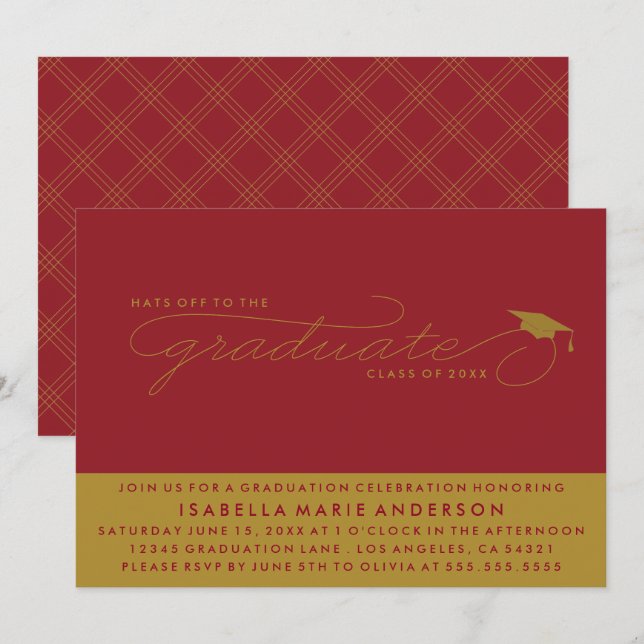 DESLIGAR AO FORMANDO | CONVITE DE GRADUAÇÃO (Frente/Verso)