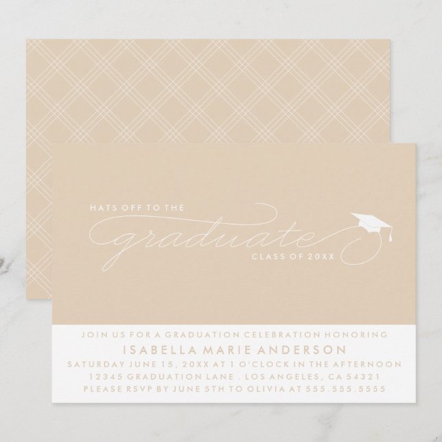 DESLIGAR AO FORMANDO | CONVITE DE GRADUAÇÃO (Frente/Verso)