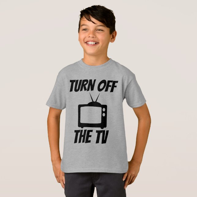 DESLIGAR TELEVISÃO DE TV T-SHIRTS CRIANÇAS (Frente Completa)