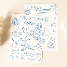 Deslizamento de Convite Itinerário de Bachelorette