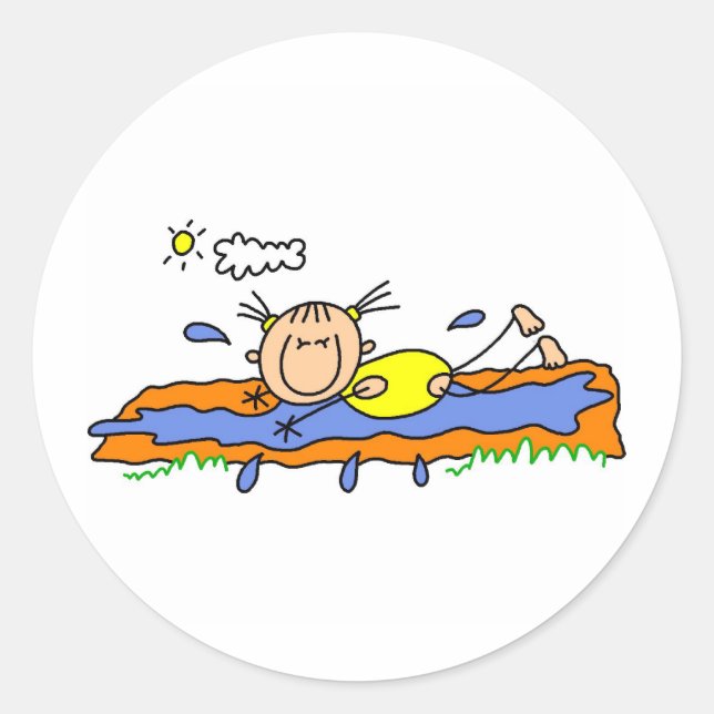 Deslize E Deslize Em Um Adesivo De Dia Quente (Frente)