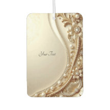 Desodorizador de Ar Floral Dourado Elegante