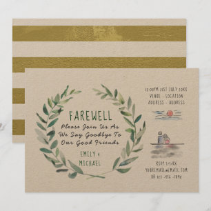 Despedida De Convite de festas Kraft Arte Rústica