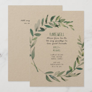 Despedida De Convite de festas Kraft Arte Rústica