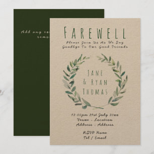 Despedida Saída de Convite de festas Rústica